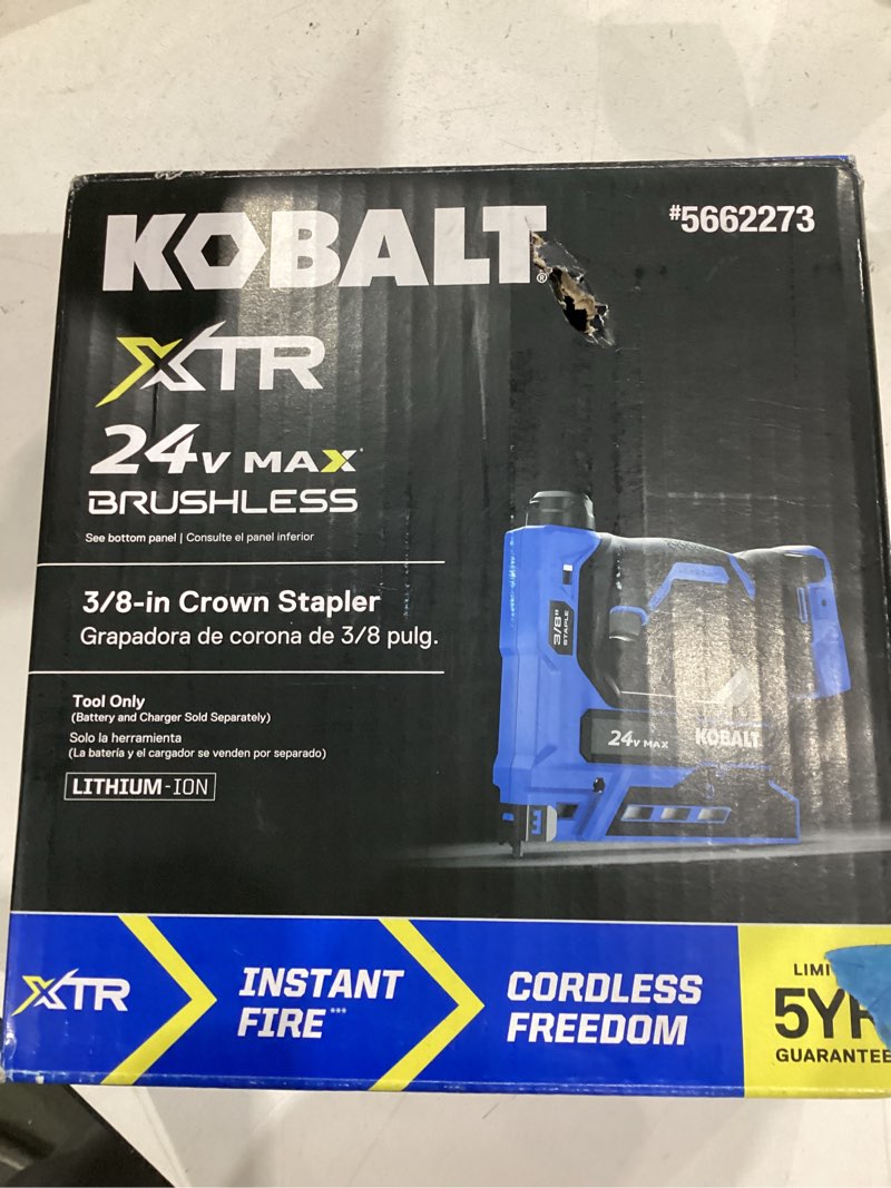 Condition photo showing Good Condition for kobalt xtr 20 -gauge 3/8-in medium crown finish stapler ( battery and charger not included )