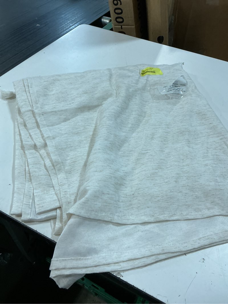 Condition photo showing As Is for (unknown size)better homes & gardens woven slub rod pocket light filtering curtain panel