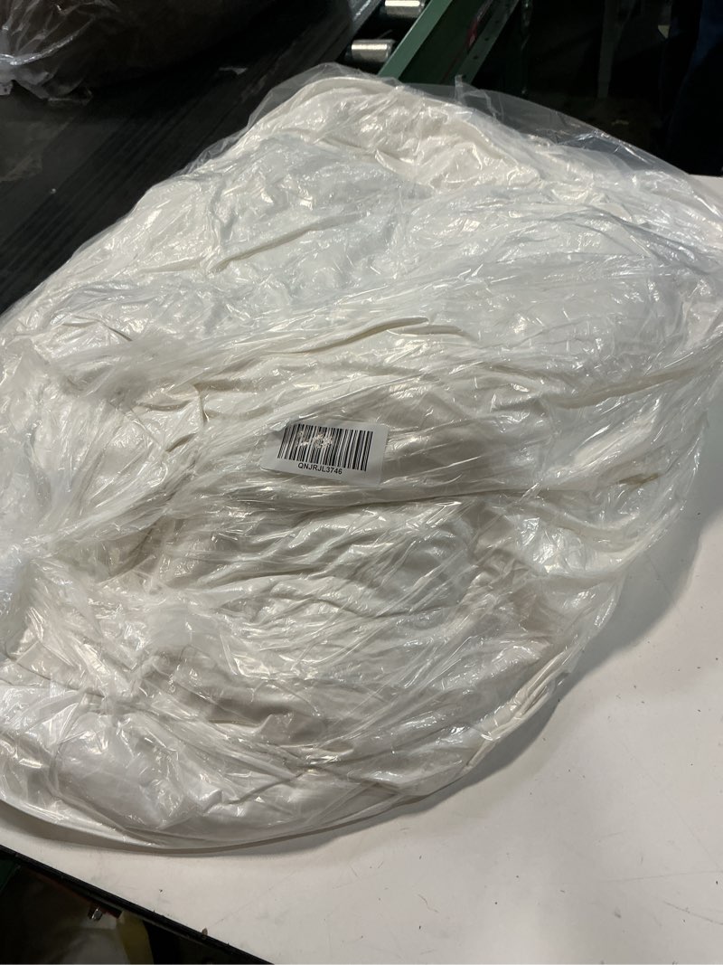 Condition photo showing As Is for lightweight premium down alternative comforter, full/queen, white