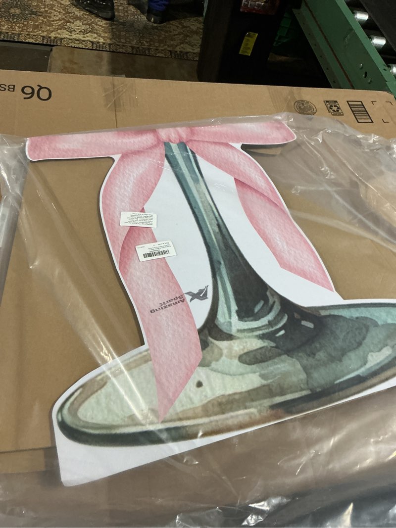 Condition photo showing Good Condition for 4ft Martini Glass Cardboard Espresso Martini Cocktail Cutout Stand for Tiny Bit Older Birthday Bachelorette Wedding Party Decor