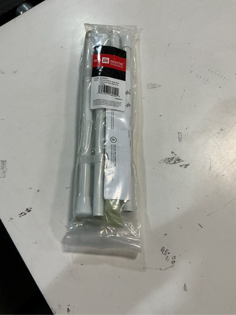 Condition photo showing New/Like New for Tension Curtain Rod 12-20inches Small Tension Rods White Adjustable Spring Tension Curtain Rods 2 Pack Mini Curtain Rod Short for Cupboard Closet Rod Kitchen Drawers No Drill Cupboard Cabinets