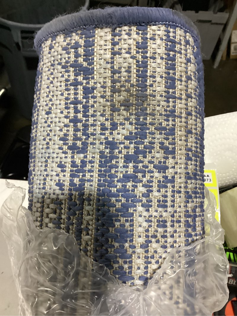 Condition photo showing Good Condition for 7ft 8in x 9ft 10in melange rectangular woven outdoor area rugs blue - threshold