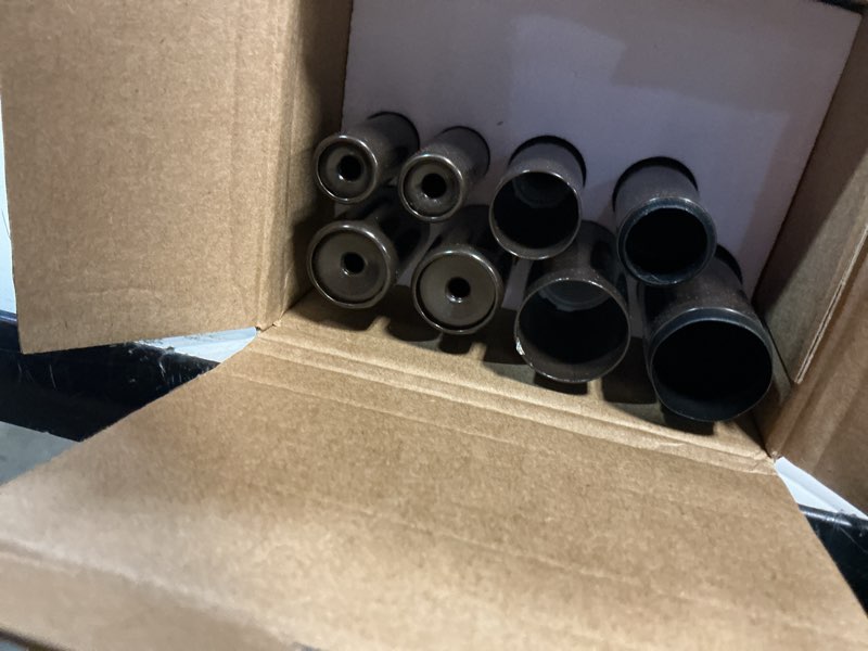Condition photo showing Good Condition for usfook 1 inch bronze double curtain rods for windows 66 to 120 inches (5.5 to 10 ft), dual curtain rods with end cap finials, telescoping double window rod for sliding glass door bronze 66-120"