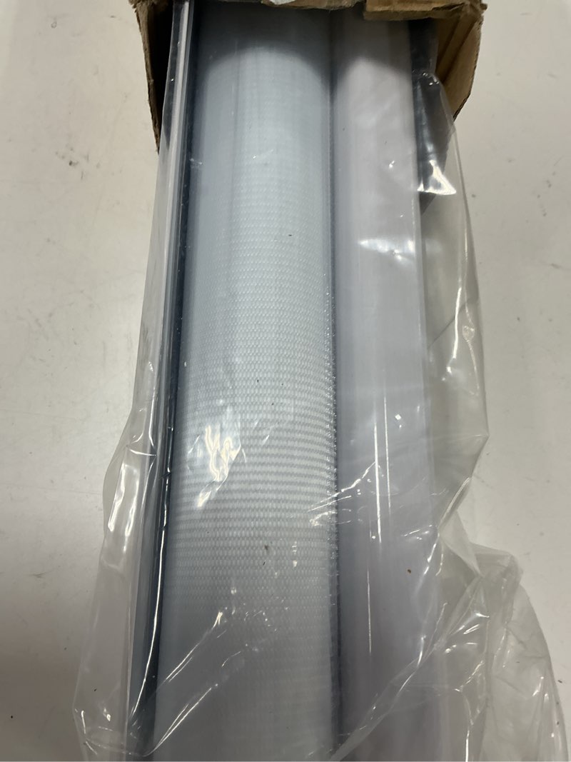 Condition photo showing Good Condition for hestia cordless light filtering zebra shades for windows, day night dual-layer linen-look woven fabric roller shades, privacy light control for living room/home office, cream, 46" w x 72" h 46"w x 72"h cream