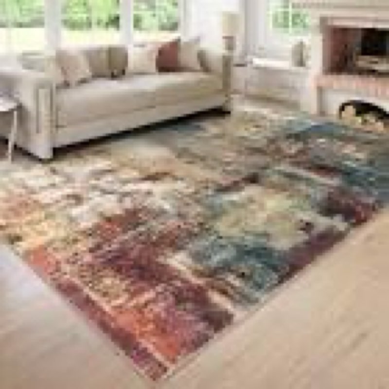 lahome modern abstract 9*12 area rugs for bedroom 