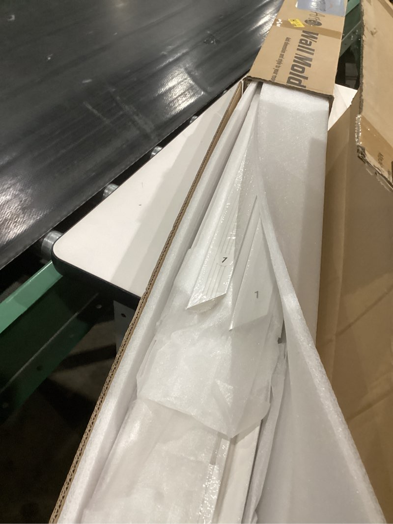Condition photo showing New/Like New for Art3d Pre-Cut Wall Molding Set of 6 pcs, Ready-to-Assemble Wainscoting Panels for Interior Wall Décor Living Room Bedroom Accent Wall - Installed with Glue, 3 Top 3 Bottom