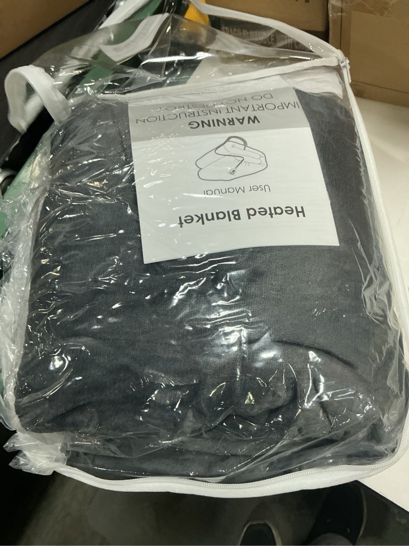 Condition photo showing Good Condition for electric heated blanket 72"x84" full size flannel heated blanket, cozy & warm for all night, 5 heat settings & 10 hours auto off, machine washable, iron grey 01-charcoal grey full(72''×84'')