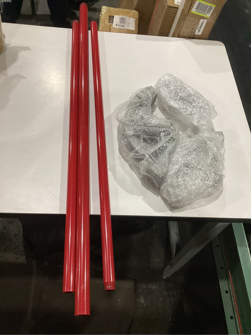 Condition photo showing New/Like New for 3 set aluminum conduit pipe bender for 1/2" & 3/4" & 1" emt pipe, imc tube, rmc tube & rigid bending tool with foot pedal & degree marks, manual hand metal bender 1/2" & 3/4" & 1" aluminum 3