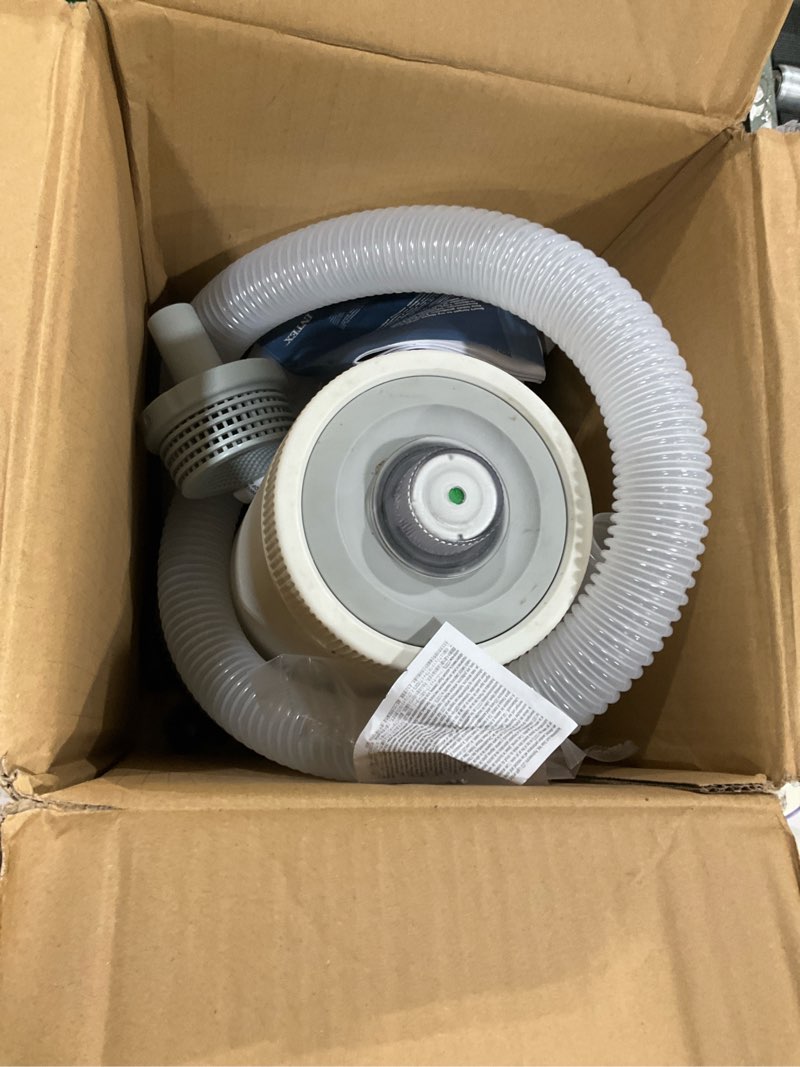 Condition photo showing As Is for intex c1000 cartridge filter pump for agp: 1000 gph pump flow rate - cartridge gauge indicator - hydroaeration technology - includes type a filter cartridge - turnover rate/system flow 750 gph 1,000 gallons per hour white