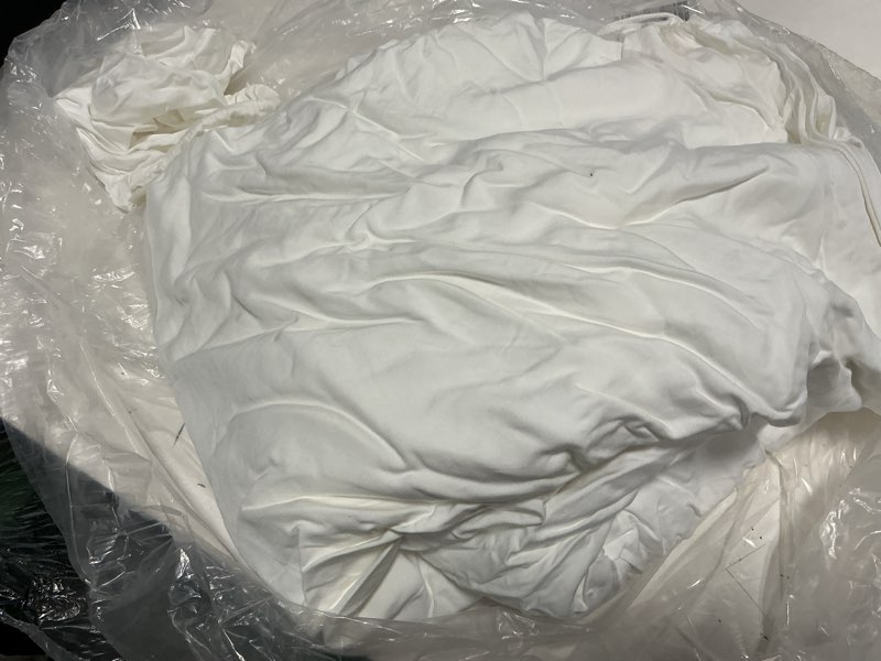 Condition photo showing As Is for bamboo deluxe bedding bundle, king, white