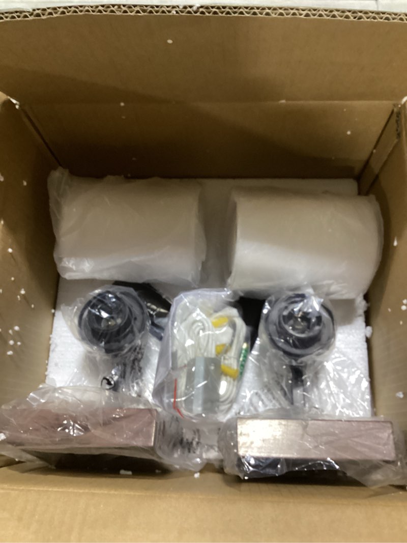 Condition photo showing New/Like New for battery operated wall sconce set of 2, black & walnut rechargeable wall lights with timer function, easy install dimmable wireless wall lamps for living room, bedroom, hallway, entryway decor 3000k black walnut (clear tubular lampshade) battery (2 pack)