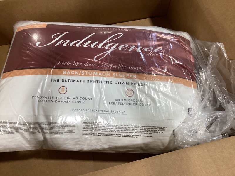 Condition photo showing Good Condition for isotonic indulgence synthetic down pillow | back & stomach sleeper (standard/queen)