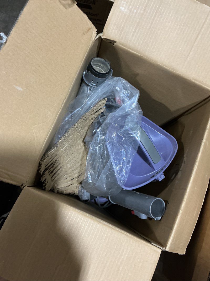 Condition photo showing As Is for (used) shark upright vacuum cleaner | navigator lift-away | pet hair, carpet & hard floor cleaning | upholstery & crevice tools | hepa filter | swivel steering | large dust cup capacity | lavender | nv352