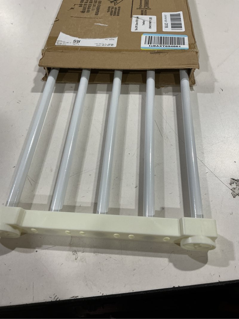 Condition photo showing Good Condition for kisangel adjustable baby safety gate and pet fence for doorways and stairs portable white barrier with silicone pads fits 18.5 to 32.67 inch wide openings for small dogs and kids