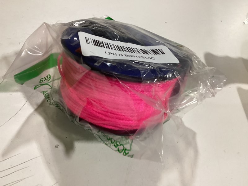 Condition photo showing Good Condition for HONGDA Mason Line String Line, 328 Feet #18 Braided Nylon Twine String, Nylon Twine for Plants, Reloadable Line Reel Perfect for Masonry Jobs and Gardening, Pink Fluorescent Pink