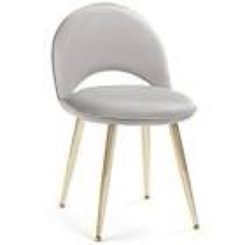 vanity chair with adjustable backrest vanity stool with back multifunctionarmless chair for dressing home office kitchen dinning room and living room (velvet grey) adustable back velvet grey