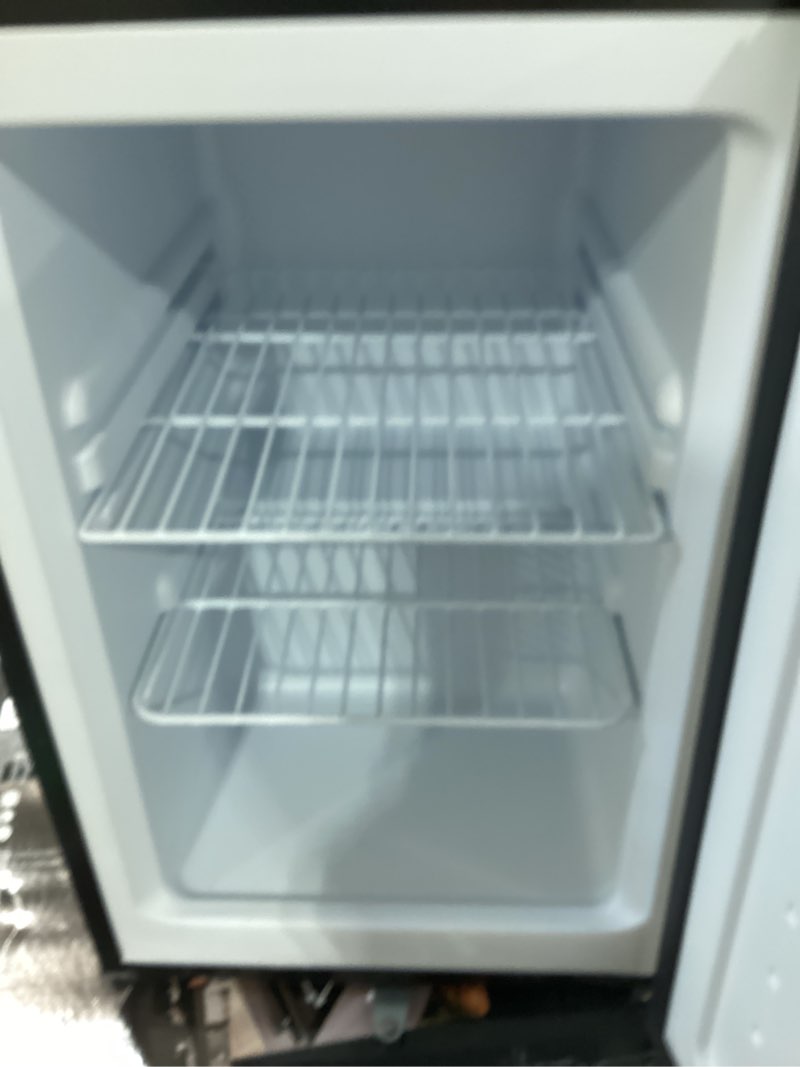 Condition photo showing Good Condition for whynter upright freezer with lock, 2.1 cu. ft. small freezer mini freezer for bedrooms, dorms, garages, offices cuf-210ss, stainless steel energy star 2.1 cubic feet stainless steel