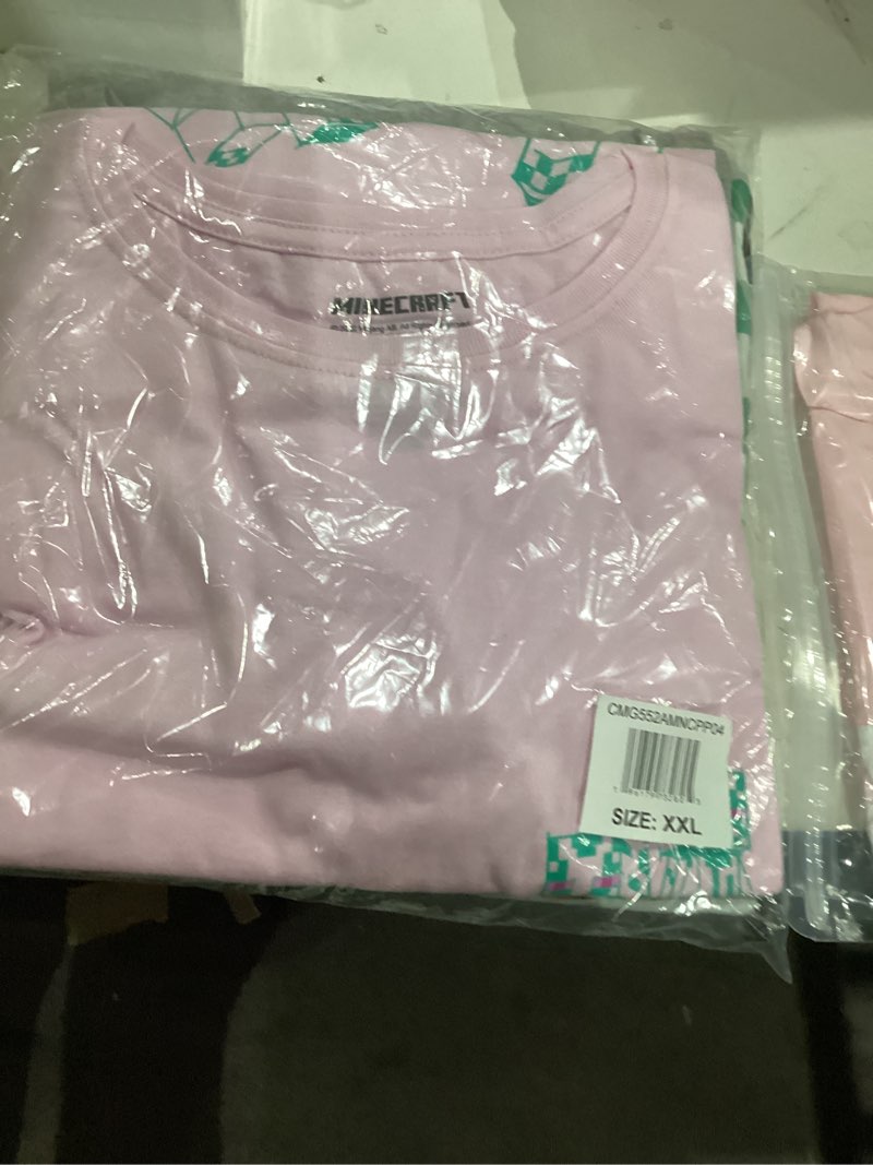 Condition photo showing Good Condition for Minecraft Adventure Club 4pk Crew Neck Short Sleeve Youth Girl's Tees XX-Large Mulicolored
