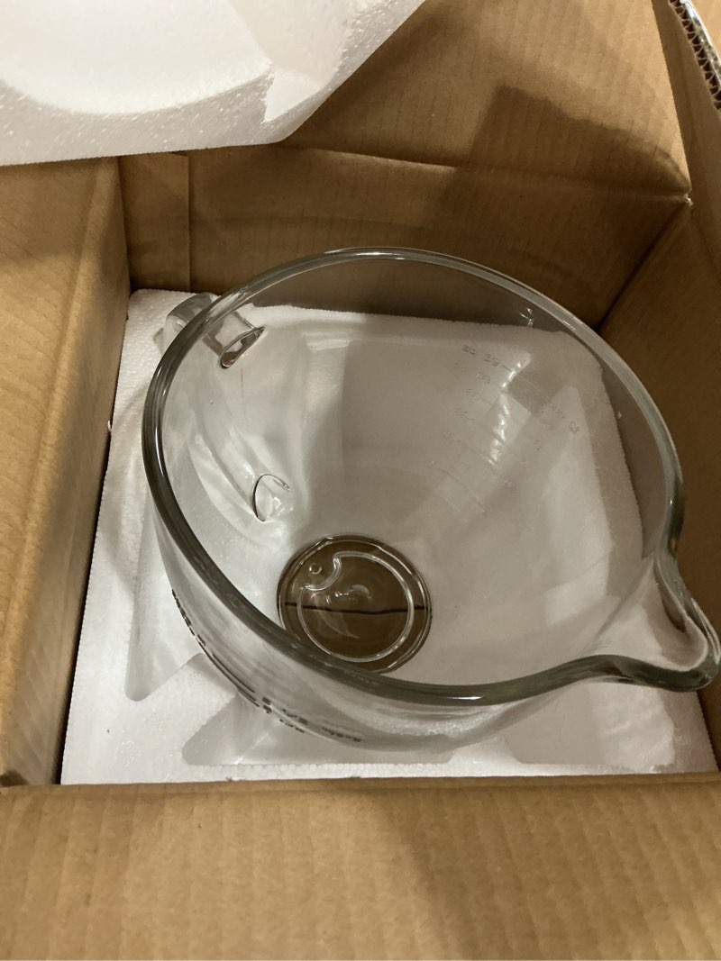 Condition photo showing Good Condition for double-layer thickened glass mixer bowl for kitchenaid tilt-head stand mixers 4.5-5 quart, 5qt mixing bowl replacement for kitchenaid with measurement markings & handle