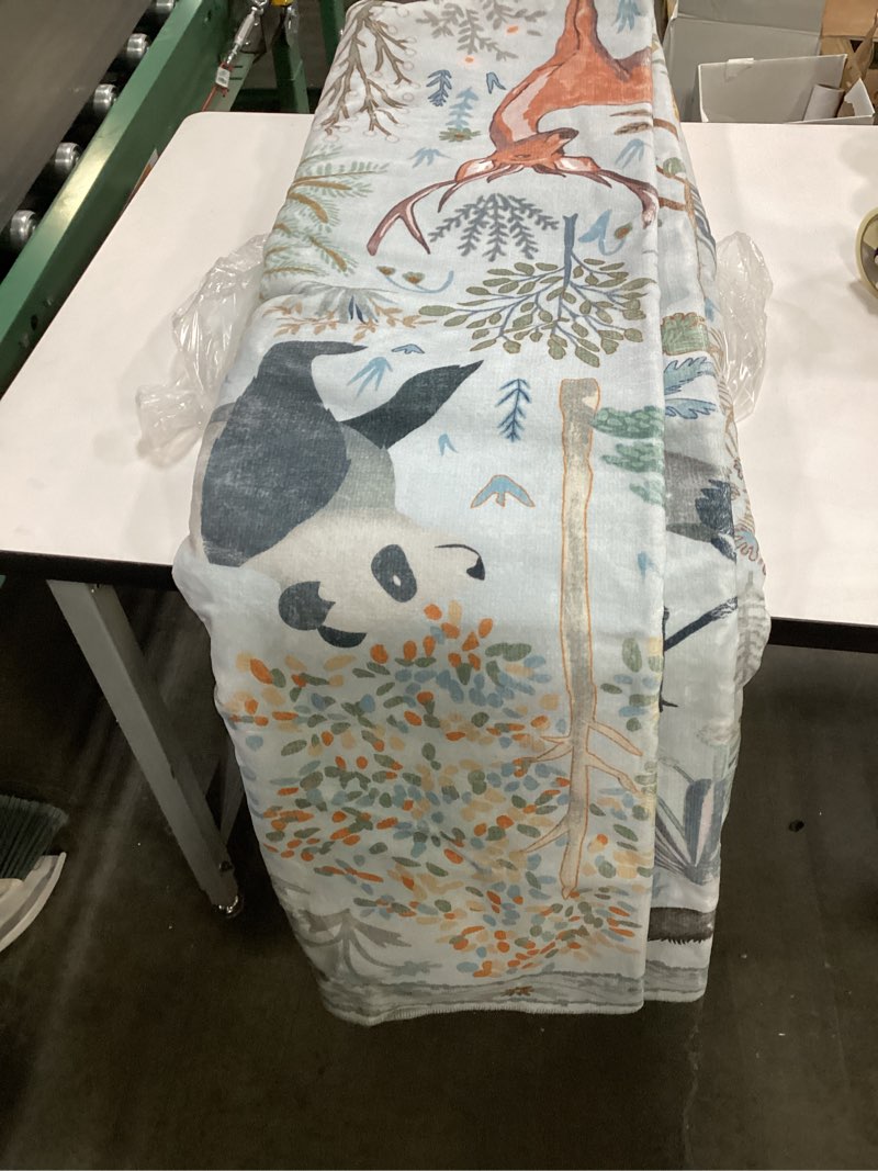 OJIA Animal Print Washable Area Rug, Soft Nursery Rugs for Living Room Ultra-Thin Non-Shedding Kids Bedroom Rug, Stain Resistant Throw Rug Large Carpet for Dining Room, Light Blue (unknown size)