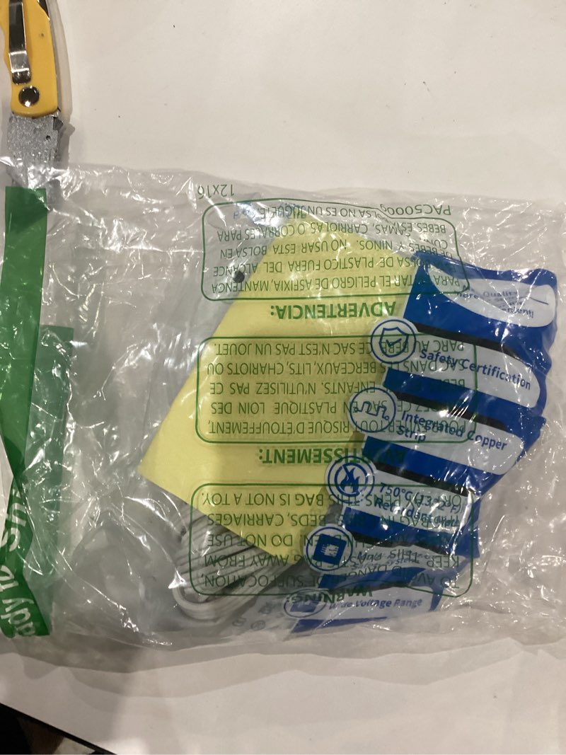 Condition photo showing As Is for Flat Extension Cord 15 ft, NTONPOWER Flat Plug Power Strip with 3 Outlets 4 USB Ports(2 USB C), Ultra Thin Extension Cord Under Carpet, Mountable, Outlet Extender Long Cord for Indoor Home Office Room 15 ft 3 prong