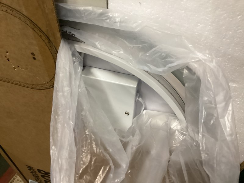 Condition photo showing New/Like New for Keonjinn Oval LED Bathroom Mirror 20x32 Inch, Black Beveled Metal Frame, Frontlit & Backlit Bathroom Mirror with 3 Color Tempurature, Dimmable Lighted Mirrors for Wall with Anti-Fog, HD Tempered Glass 32"L x 20"W Matte Black