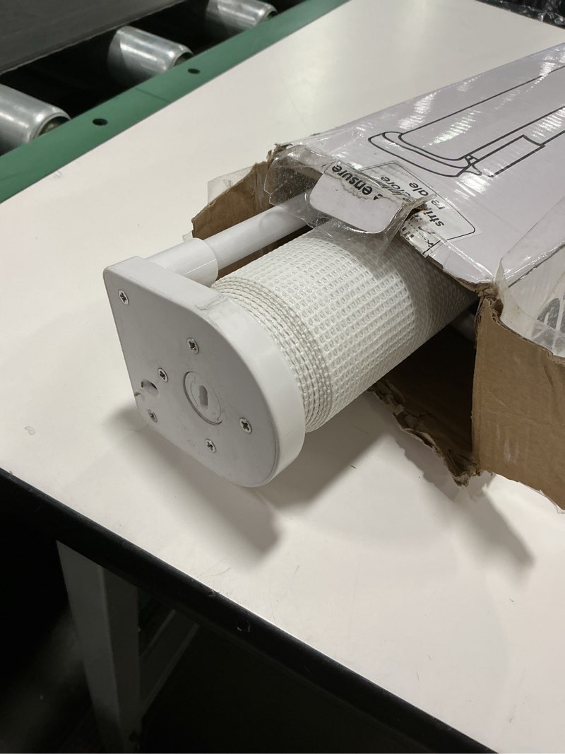 Condition photo showing Good Condition for Reinforced 28 Inch Tall Retractable Baby Gates for Dogs, Easy Step Over Pet Gate with Support Rods, 55" Wide Retractable Dog Gate, Puppy Gates for The House Short Dog Gate for Stairs, Doorways, White