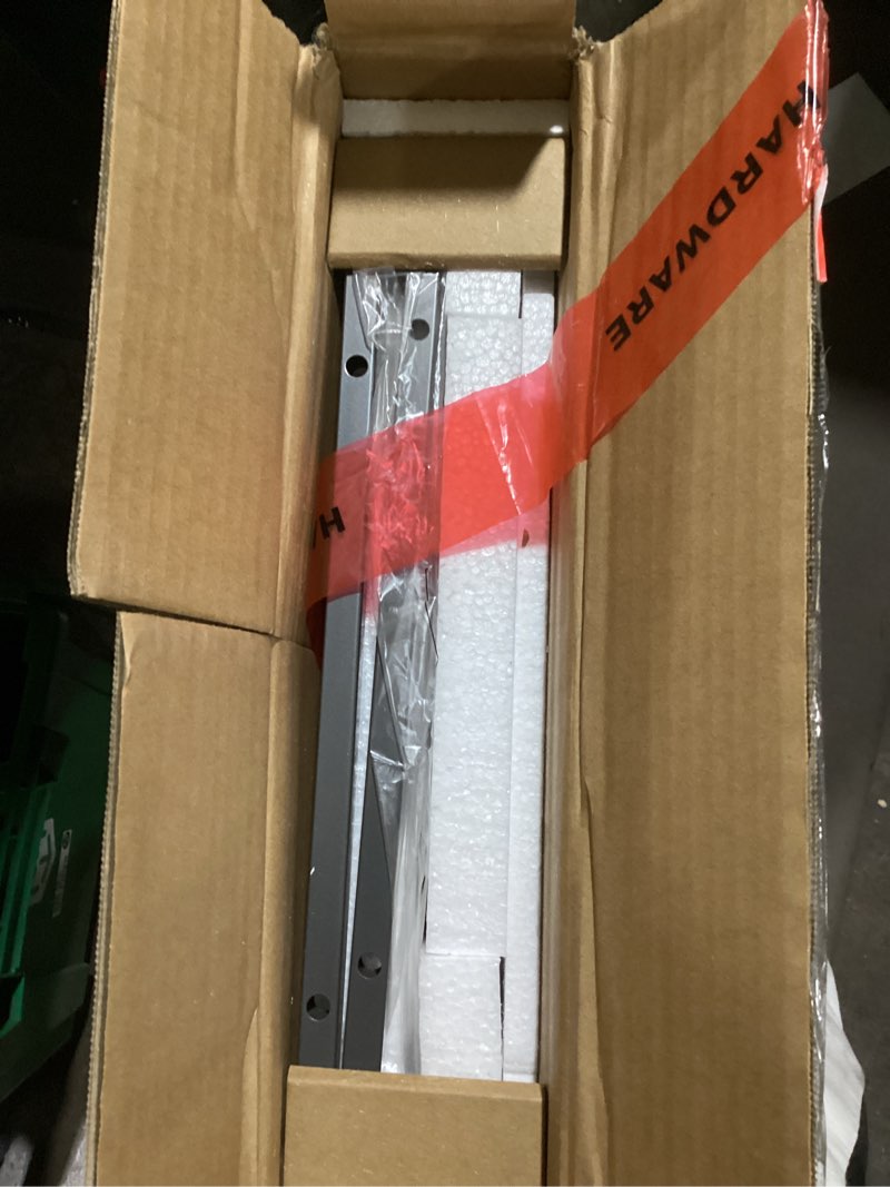 Condition photo showing New/Like New for VECELO Corner Cabinet/Table, 3-Tier Display Shelves with Protection Door, Metal Frame Storage Shelf Organizer for Small Space, Living Room, Kitchen, Bathroom Grey Small Corner Cabinet