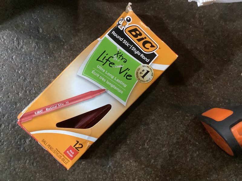 Condition photo showing Good Condition for bic round stic xtra precision & xtra life ballpoint pen red ink 1mm medium dozen gsm11rd