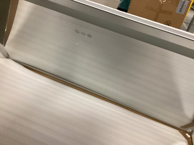 Condition photo showing As Is for YEELAIT LED Bathroom Mirror with Lights 60x36 Inch Front and Backlit Lighted Vanity Mirror for Bathroom Wall with 3 Colors Dimmable Anti-Fog Memory Shatter-Proof IP54 Waterproof Horizontal/Vertical