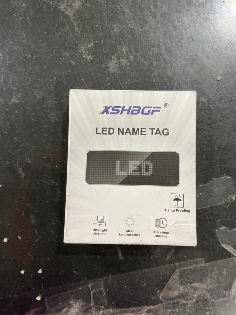 Condition photo showing Good Condition for led name tag, rechargeable wireless bluetooth led name badge reuseable price tag 44x11 pixels digital sign temperature display for restaurant shop exhibition nightclub hotel