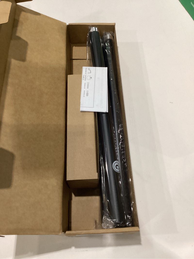Condition photo showing New/Like New for zeerobee curtain rods for windows 32 to 48, black curtain rod, adjustable 1 inch heavy duty outdoor/indoor modern drapery pole, 32"-48" 32"-48" black
