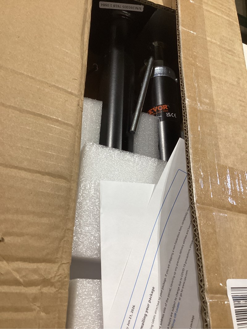 Condition photo showing As Is for vevor rv slide out support jacks, 5000 lbs capacity each slide out stabilizer, adjusts from 20"-48" camper slide out support jacks, heavy-duty slideout stabilizers for rv, camper and travel trailer 5000 lbs/pcs