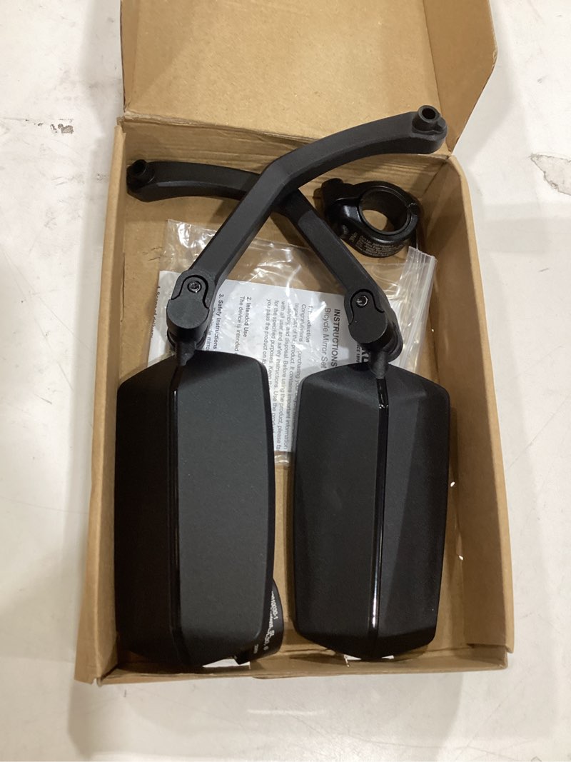 Condition photo showing Good Condition for wittkop bike mirror | large hd field of vision | 360° rotatable & foldable | mounting above & below | break-proof & durable | ebike accessories, bike mirror handlebar mount, bicycle mirrors left + right (set)