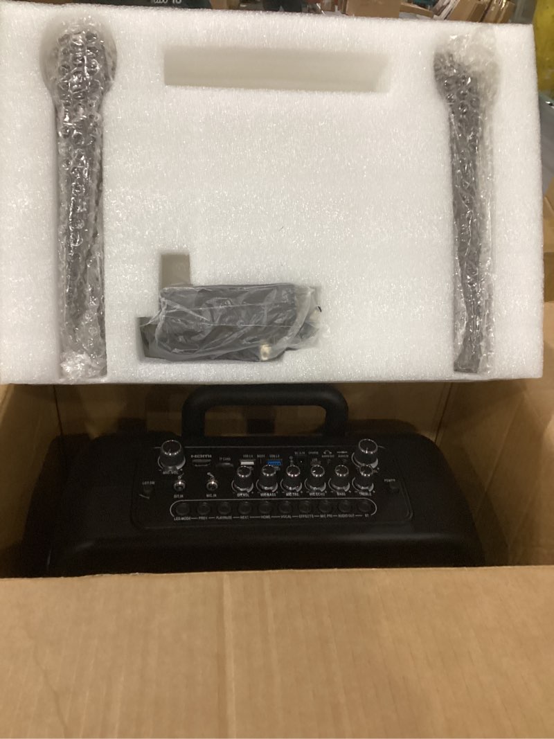 Condition photo showing New/Like New for Smart Karaoke Machine for Adults-with Lyrics Display, 13.3" Tablet, Professional Karaoke System, 280W Bluetooth Party Speaker 2 Wireless Microphone, DJ Lights, Connects to TV for Home Outdoor Party for Adults Black