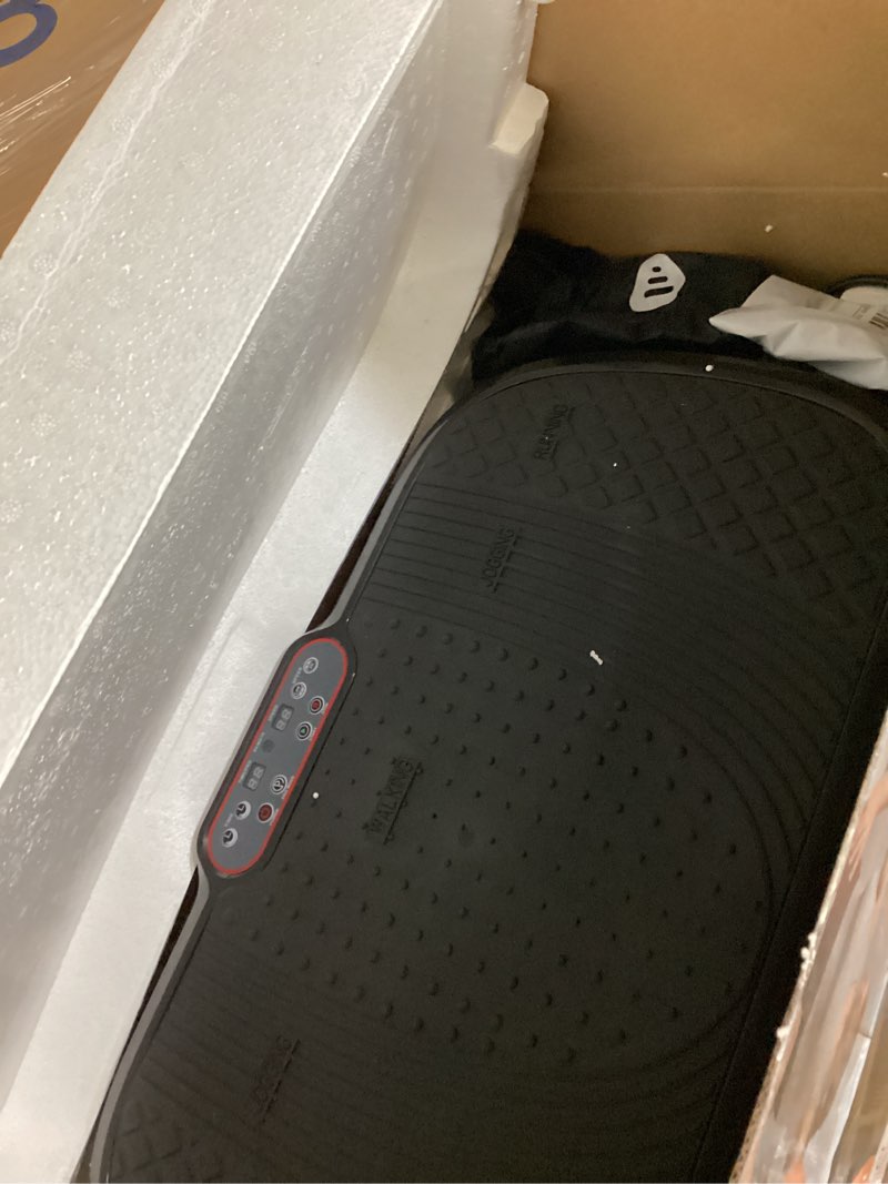 Condition photo showing As Is for lifepro waver vibration plate exercise machine – high-intensity vibration plate for lymphatic drainage – full-body workout vibrating platform with loop bands – fitness equipment for strength & toning black