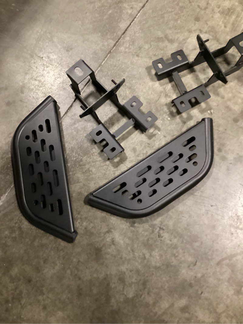 Condition photo showing Good Condition for side steps compatible with 2007-2017 jeep wrangler jk 2 door front door running boards steel side steps