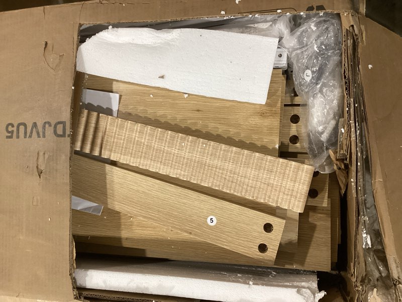 Condition photo showing Good Condition for garveehome natural 3 drawer dresser for bedroom, fluted modern nightstand with deep drawers, chest of drawers with wide top, wooden dresser organizer, side table for living room, hallway, kids room natural 15.8"d x 27.6"w x 29.9"h (3 drawers)