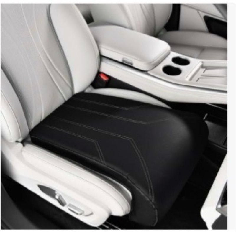 florich car seat extender leg extender support cushion for driver seats office chair, leather carsea