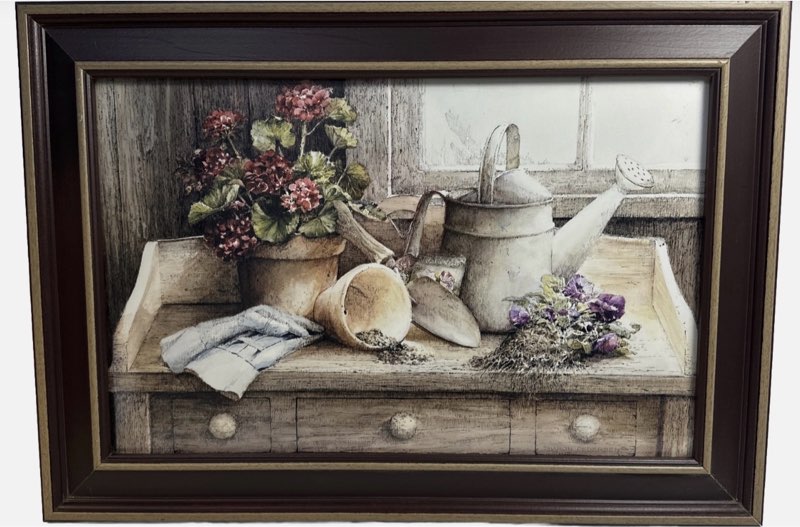 Sharon Petersen Framed Art Gardening Flowers