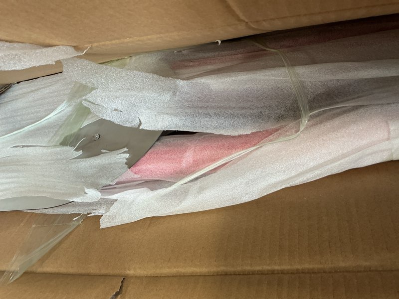 Condition photo showing Good Condition for 48''x12'' Concrete Bull Float Kit Fresno Round End Concrete Finishing Trowel Stanless Steel Trowel Board with 3 Handles and Tilt Bracket