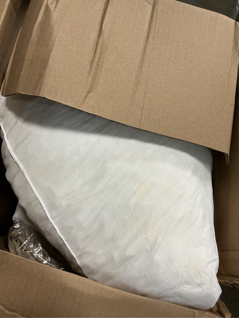 Condition photo showing As Is for outdoor loveseat cushion set, 46" x 26" loveseat cushions for outdoor furniture, waterproof & fade-resistant patio furniture cushions, deep seat cushion for bench, swing and couch, beige beige 46"l x 26"w x 4"h