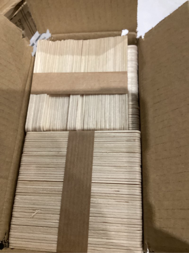 Condition photo showing Good Condition for 2000 Pcs 4.5" Wooden Craft Sticks, Ice Cream Sticks,Natural Wood Popsicle Stick for Waxing, DIY Wood Crafts, Hair Removal and Waxing Supplies, Paint Stirrer, Art Projects and Ice Pop Sticks