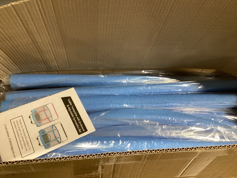 ZCMHAXJ 55" Trampoline for Kids with Enclosure, 440lbs Capacity Indoor & Outdoor Toddler Trampoline 