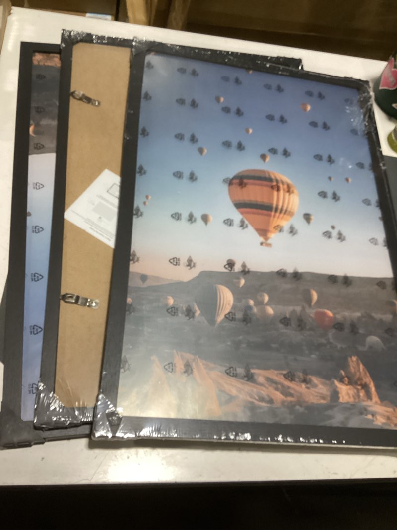 Condition photo showing Good Condition for jcjmy 16x24 picture frame set of 3 black for poster photo picture and 40x60 cm canvas, horizontal and vertical formats for wall hanging, 16 x 24 wall gallery poster photo frame,3 pack, black black 16x24 inch