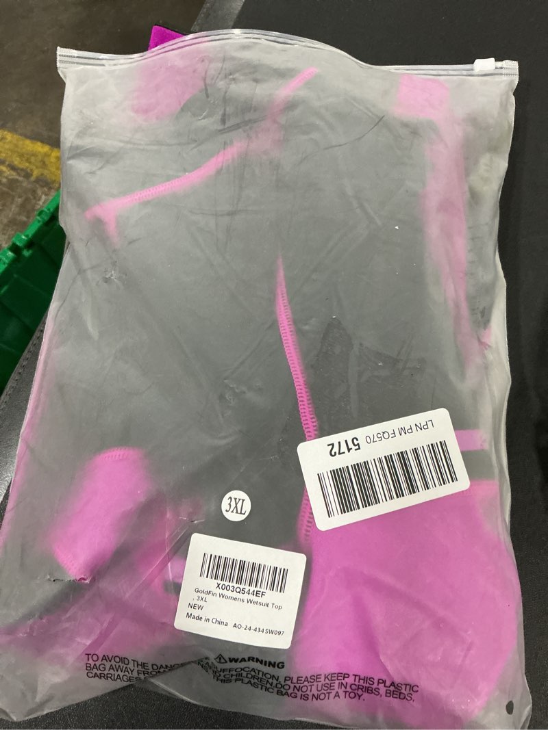 Condition photo showing Good Condition for 3xlGoldFin Wetsuit Top Women, 2mm Wetsuits Jacket Long Sleeve Neoprene Tops for Water Aerobics Diving Surfing Swimming