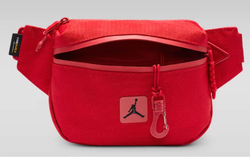 nike air jordan cordura franchise (2l) cross body bag gym red ma0901-r78