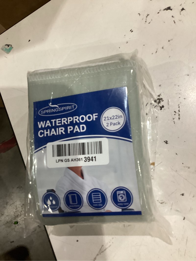 Condition photo showing New/Like New for waterproof chair pads for incontinence washable 22'' x 21'', 2 pack absorbent seat protector pee pads for adults, elderly, kids, toddler and pets, grey gray 2 pack - 22x21