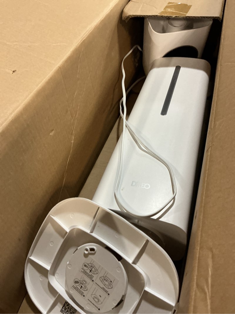 Condition photo showing As Is for DREO HM735S 11L Smart Humidifier Large Room 700 ft², 100H Cool Mist Air Humidifiers for Bedroom, Top-Fill, Clean Tank Technology, 26dB, Auto Mode, Aroma Box, RGB, Remote & APP Control, Baby, White