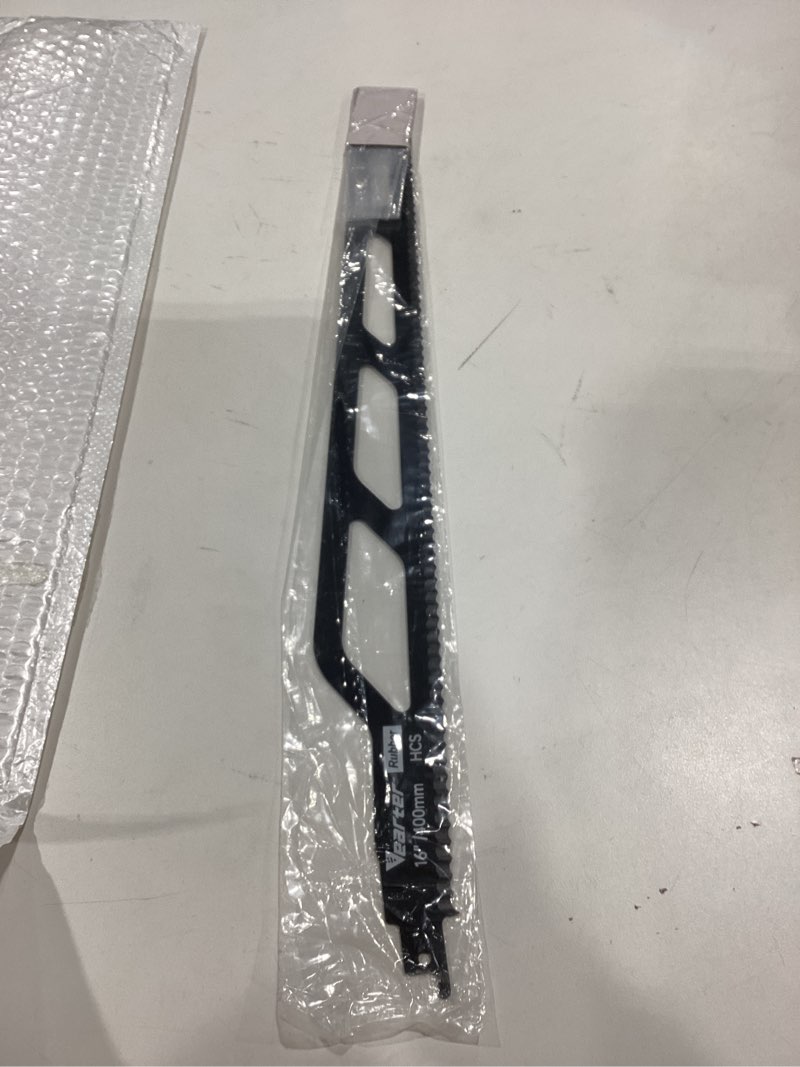 Condition photo showing Good Condition for 16''(400mm) reciprocating saw blade, hcs recip saber saw for cutting cardboard, rubber, carpet, leather, foam, polystyrene